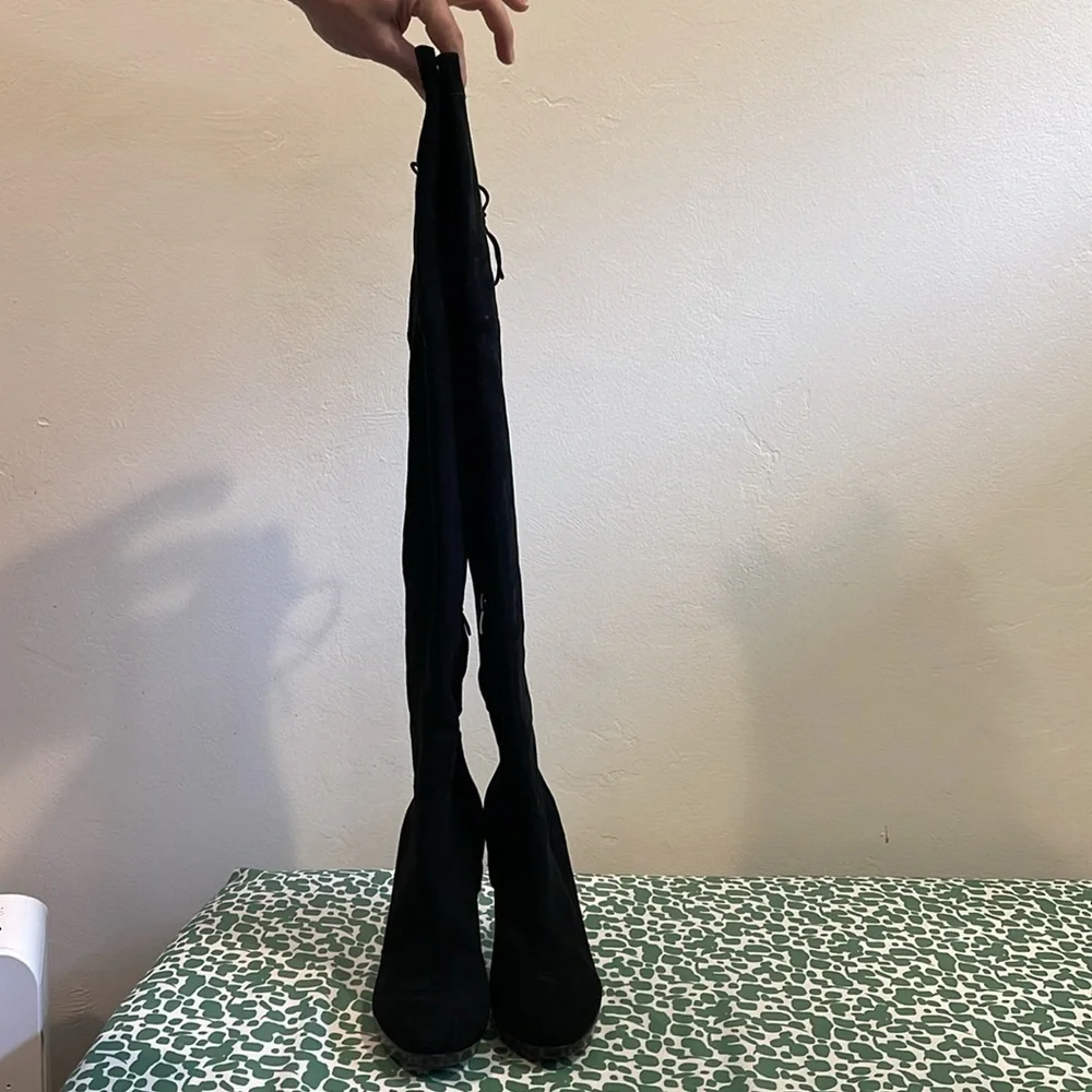 Sam Edelman Black Vesey Over the Knee Suede Boots
